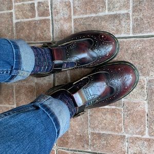 Vintage Oxblood Dr Marten MaryJanes UK 6 Wingtips
